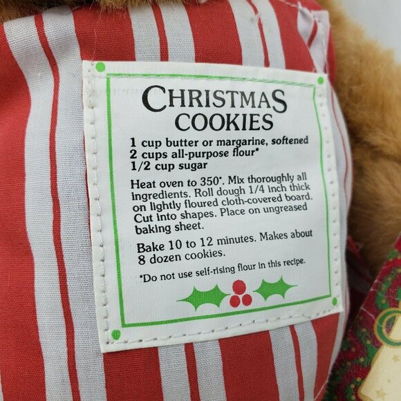 Vintage Applause Fabulous Baker Bear Spice 11 in Plush Christmas Cookie Cutter - Picture 6 of 12